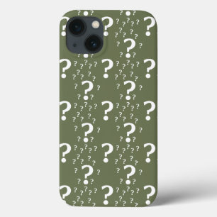 Mystery-Fragezeichen-Rätsel-Puzzle Olivgrün Ca Case-Mate iPhone Hülle