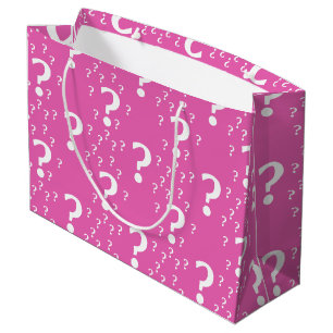 Mystery Fragezeichen Rätsel Puzzle rosa Große Geschenktüte