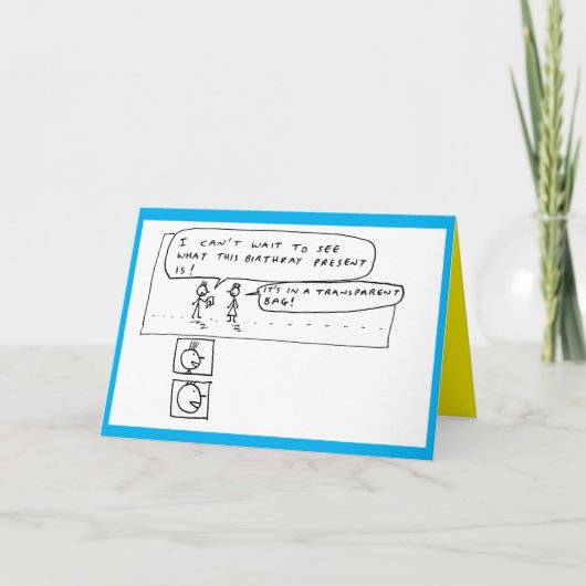 Mystery-Geschenk Überraschung Geburtstag Cartoon W Feiertagskarte (Vorderseite)