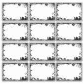 Mystery Halloween Black and White Stickers Frames Aufkleber (Vorderseite)