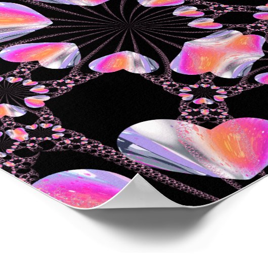 Mystery Heart Fraktal Poster (Ecke)
