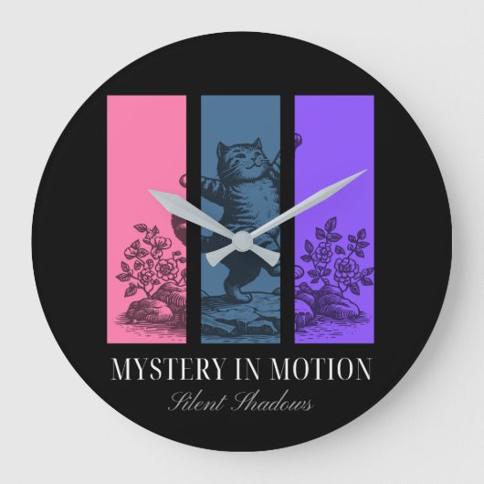 "Mystery in Motion" Wall Clock Große Wanduhr (Vorderseite)