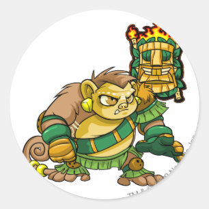 Mystery Island Team Captain 1 Runder Aufkleber