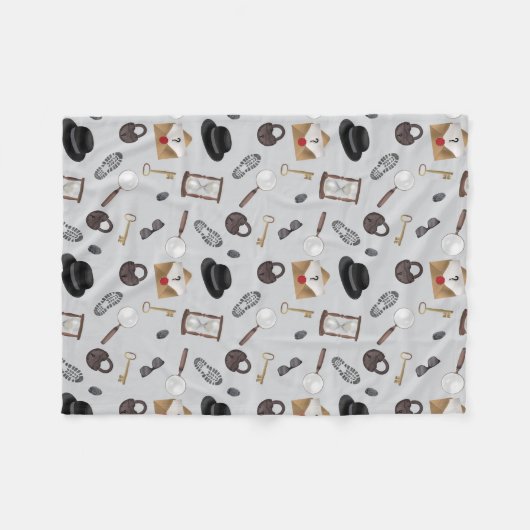 Mystery Kids Secret Agent Spy Deteme Theme Fleecedecke (Vorderseite (Horizontal))