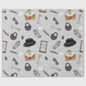 Mystery Kids Secret Agent Spy Deteme Theme Geschenkpapier (Flach)