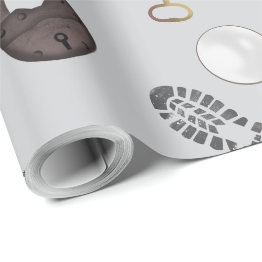 Mystery Kids Secret Agent Spy Deteme Theme Geschenkpapier (Rolleneckpunkt)