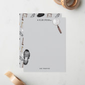 Mystery Kids Secret Agent Spy Deteme Theme Mitteilungskarte (Vorderseite/Rückseite Beispiel)