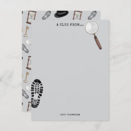 Mystery Kids Secret Agent Spy Deteme Theme Mitteilungskarte