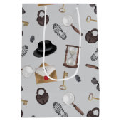 Mystery Kids Secret Agent Spy Deteme Theme Mittlere Geschenktüte (Rückseite)