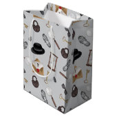 Mystery Kids Secret Agent Spy Deteme Theme Mittlere Geschenktüte (Rückseite Schrägansicht)