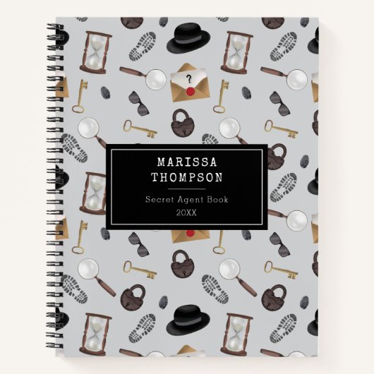 Mystery Kids Secret Agent Spy Deteme Theme Notizblock (Vorderseite)