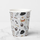 Mystery Kids Secret Agent Spy Deteme Theme Pappbecher (Rückseite)