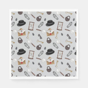 Mystery Kids Secret Agent Spy Deteme Theme Serviette
