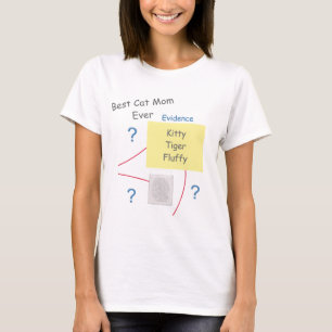 Mystery-Krimi-Beweisboard Beste Katzenmutti T-Shirt