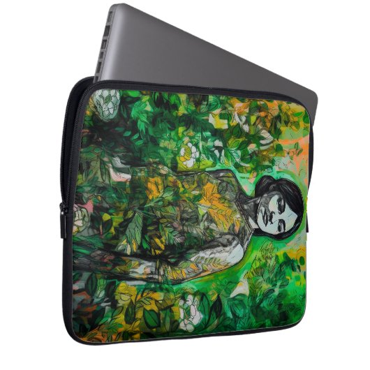 Mystery Lady Laptopschutzhülle (Vorne Rechts)