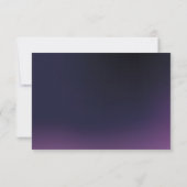 Mystery Lila Tropfen Moderne Hochzeitsdetails Einladung (Rückseite)