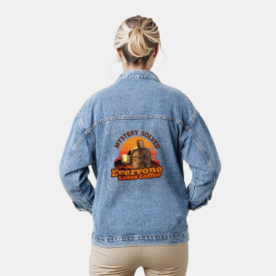 Mystery löste alle Lieben Kaffee Funny Bigfoot Jeansjacke