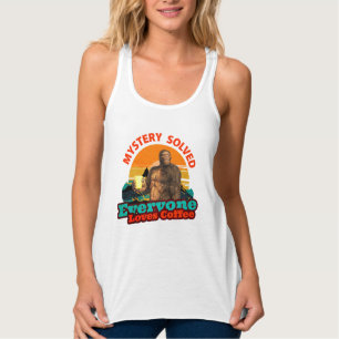 Mystery löste alle Lieben Kaffee Funny Bigfoot Tank Top