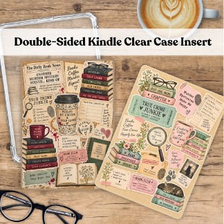 Mystery Lover Kindle doppelseitige Einsteckkarte Einladung