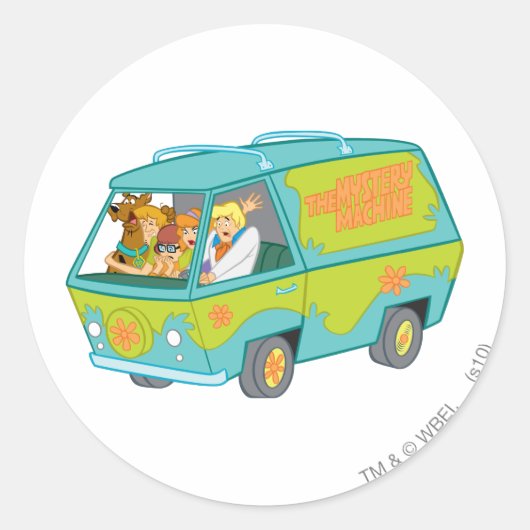 Mystery Machine Fright Runder Aufkleber (Vorderseite)