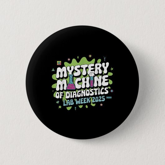 Mystery Machine of Diagnostics Labrador Week 2025 Button (Vorderseite)