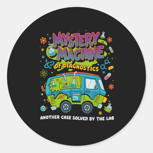 Mystery Machine of Diagnostics Labrador Week 2025 Runder Aufkleber (Vorderseite)