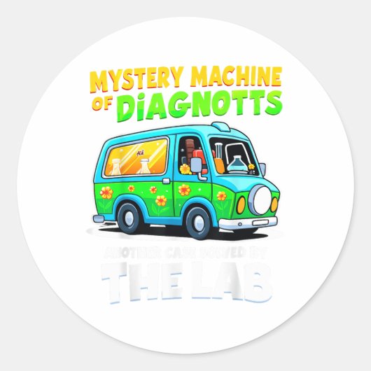 Mystery Machine of Diagnostics Labrador Week 2025 Runder Aufkleber (Vorderseite)
