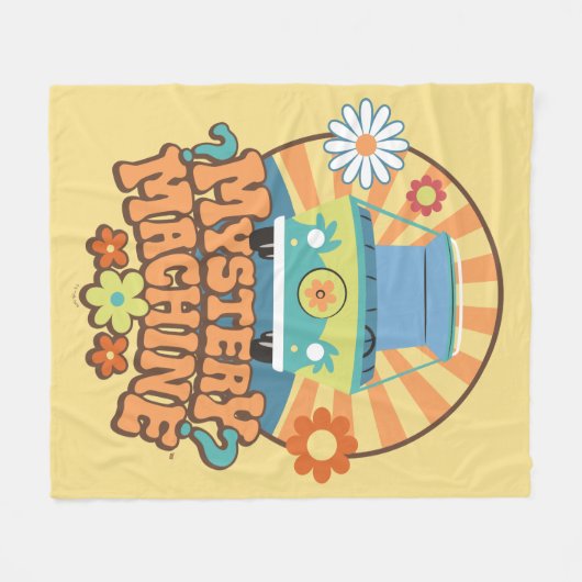 Mystery Machine Van Floral Graphic Fleecedecke (Vorderseite (Horizontal))