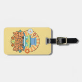 Mystery Machine Van Floral Graphic Gepäckanhänger (Vorderseite horizontal)