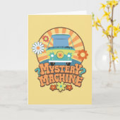 Mystery Machine Van Floral Graphic Karte (Gelbe Blume)