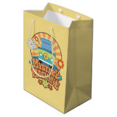 Mystery Machine Van Floral Graphic Mittlere Geschenktüte (Rückseite Schrägansicht)