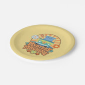 Mystery Machine Van Floral Graphic Pappteller (Schrägansicht)