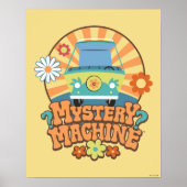 Mystery Machine Van Floral Graphic Poster (Vorne)