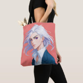 Mystery Man Japanese Anime Art Totbeutel Tasche (Von Nahem)
