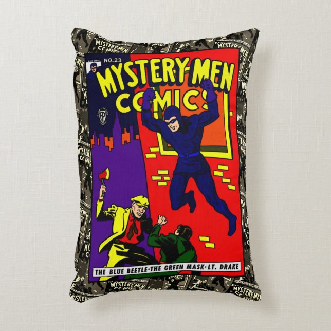 Mystery Men Comic Kissen (Vorderseite(Vertikal))