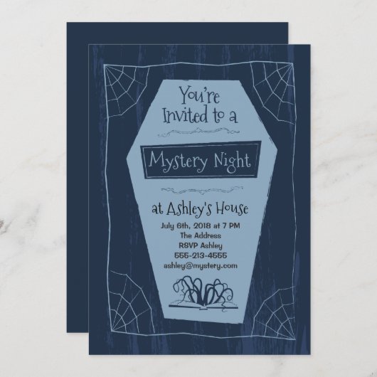 Mystery Night - Einladung (Vorne/Hinten)