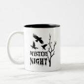 Mystery Night Gothic Crow Coffee Mug Zweifarbige Tasse (Links)