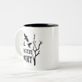 Mystery Night Gothic Krähe Kaffeetasse (Vorderseite Links)