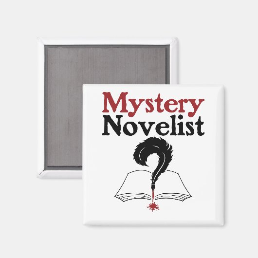 Mystery Novelist Writer Author Whodunit Magnet (Vorderseite/Rückseite)