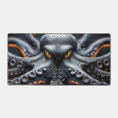 Mystery Octopus Black Orange Abstrakt Marine Life Schreibtischunterlage (Vorderseite)