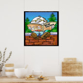 Mystery of Humpty Dumpty Funny Rick London Poster (Küche)