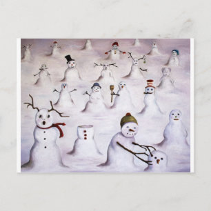 Mystery offenbart auf dem Snowman Hill Postkarte