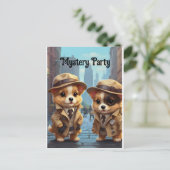 Mystery Party Pups Postkarte (Stehend Vorderseite)