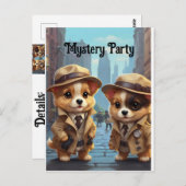 Mystery Party Pups Postkarte (Vorne/Hinten)