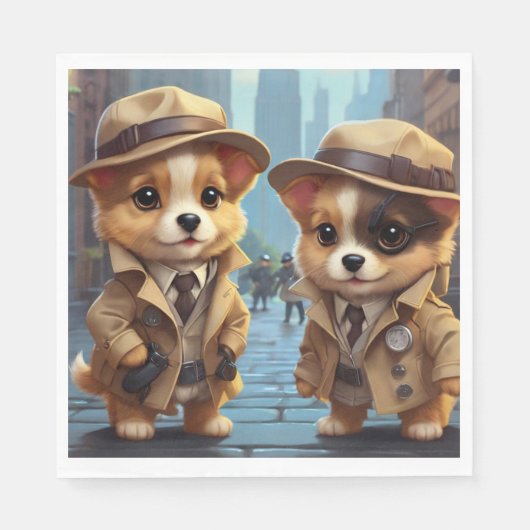 Mystery Party Pups Serviette (Vorderseite)