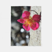 Mystery Pink Blume Foto Fleecedecke (Vorderseite)