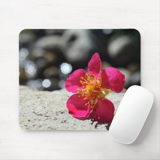 Mystery Pink-Blume Mousepad (Mit Mouse)
