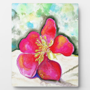 Mystery Pink Blume Watercolor Fotoplatte