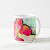 Mystery Pink Blume Watercolor Kaffeetasse (VorderseiteRechts)