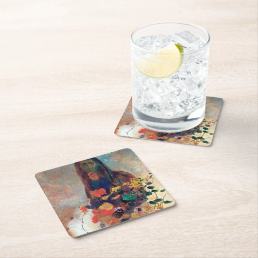 Mystery, Redon Rechteckiger Pappuntersetzer (Vor Ort)